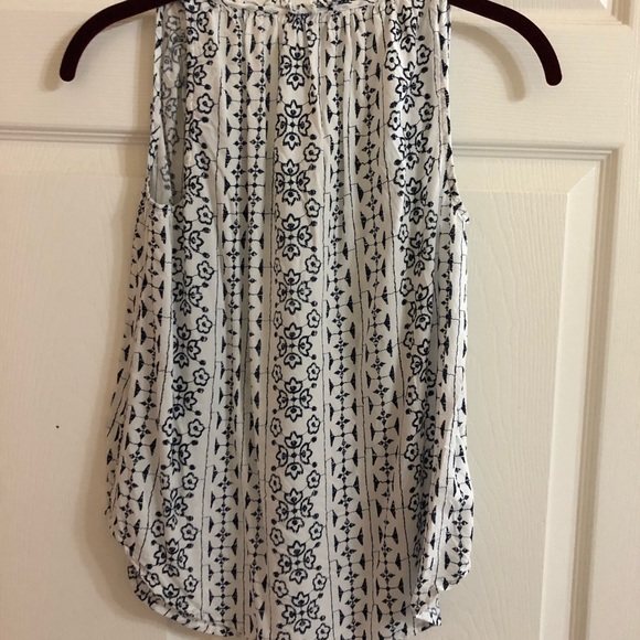LOFT Navy and White Tank Top XXSP - Picture 2 of 7